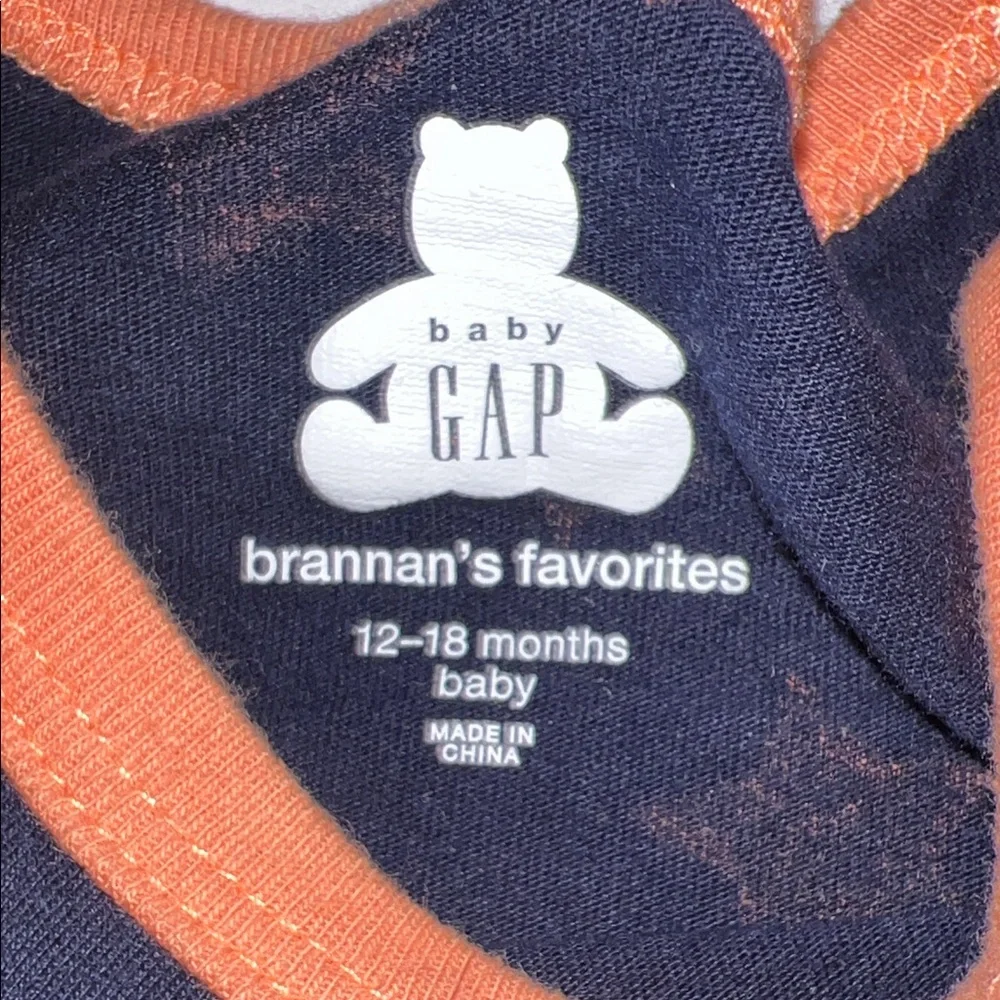 Starry Night Navy and Orange Baby Set - Picture 2 of 2